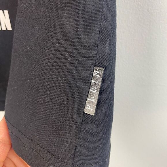 PHILLIP PLEIN ROUND NECK SS RHINESTONE GRAFFITI T-SHIRT - Picture 8 of 11